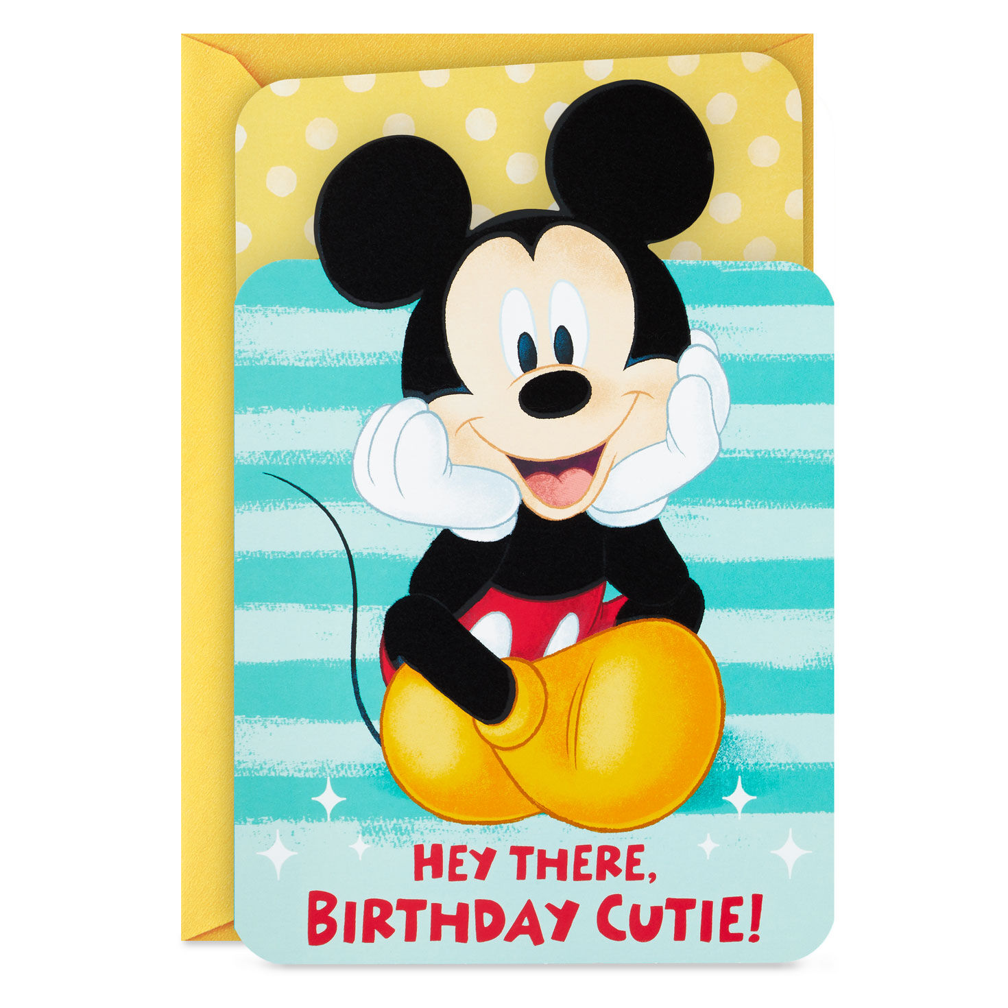 Disney Mickey Mouse Smiling From Ear to Ear Birthday Card