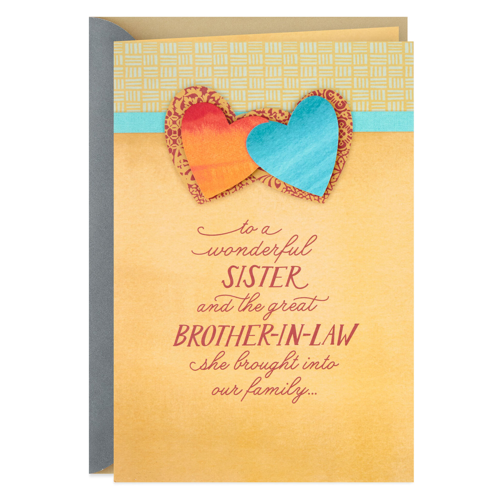 SISTER AND BROTHER IN LAW CUTE WEDDING ANNIVERSARY CARD