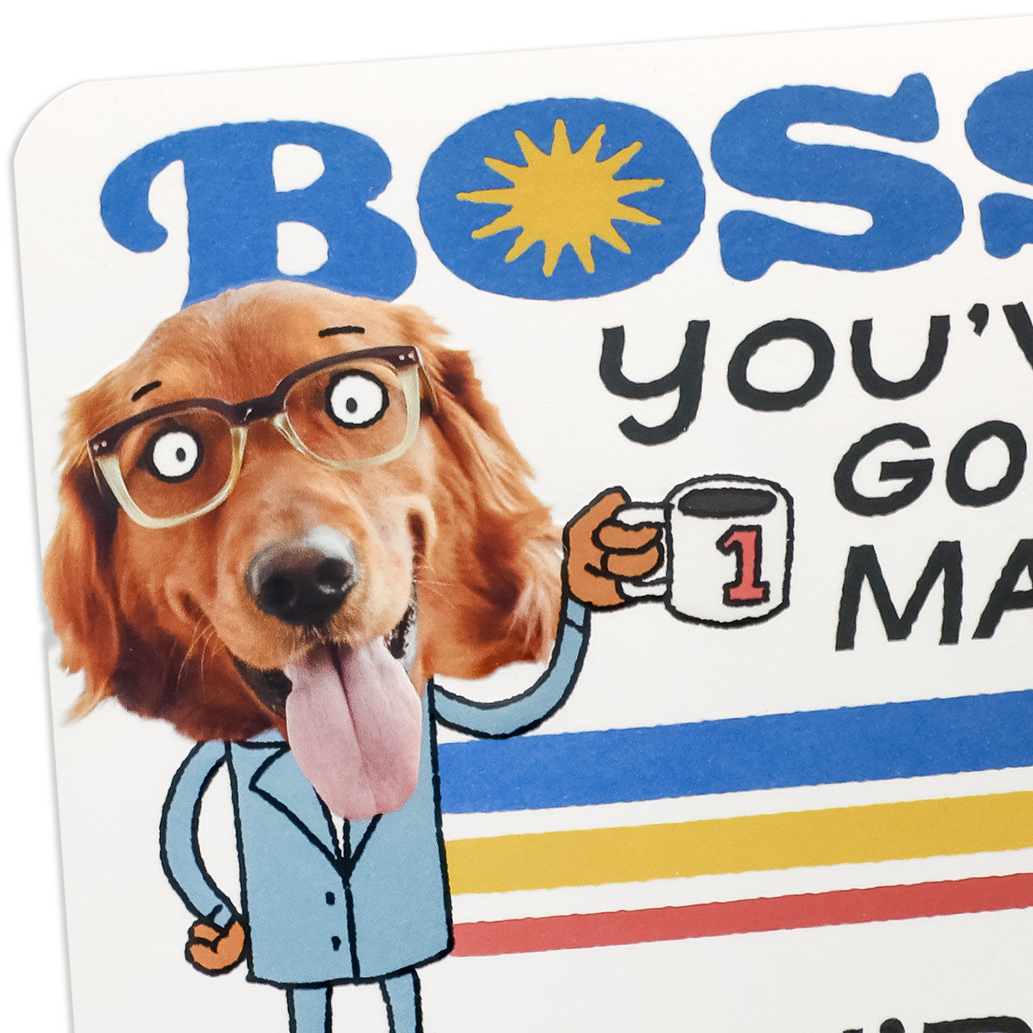 Funny Dog Faces Boss's Day Pop-Up Card Card Front Detail image number 4