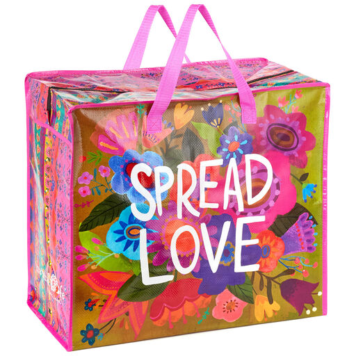 Natural Life Spread Love Jumbo Zip Tote Bag, 