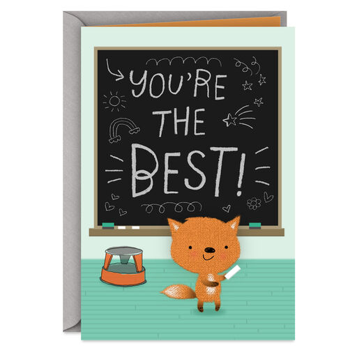 You're the Best Thank-You Card for School Worker From Kid, 