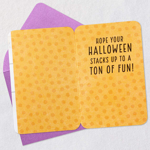 3.25" Mini Stack of Pumpkins Halloween Card, , large image number 4
