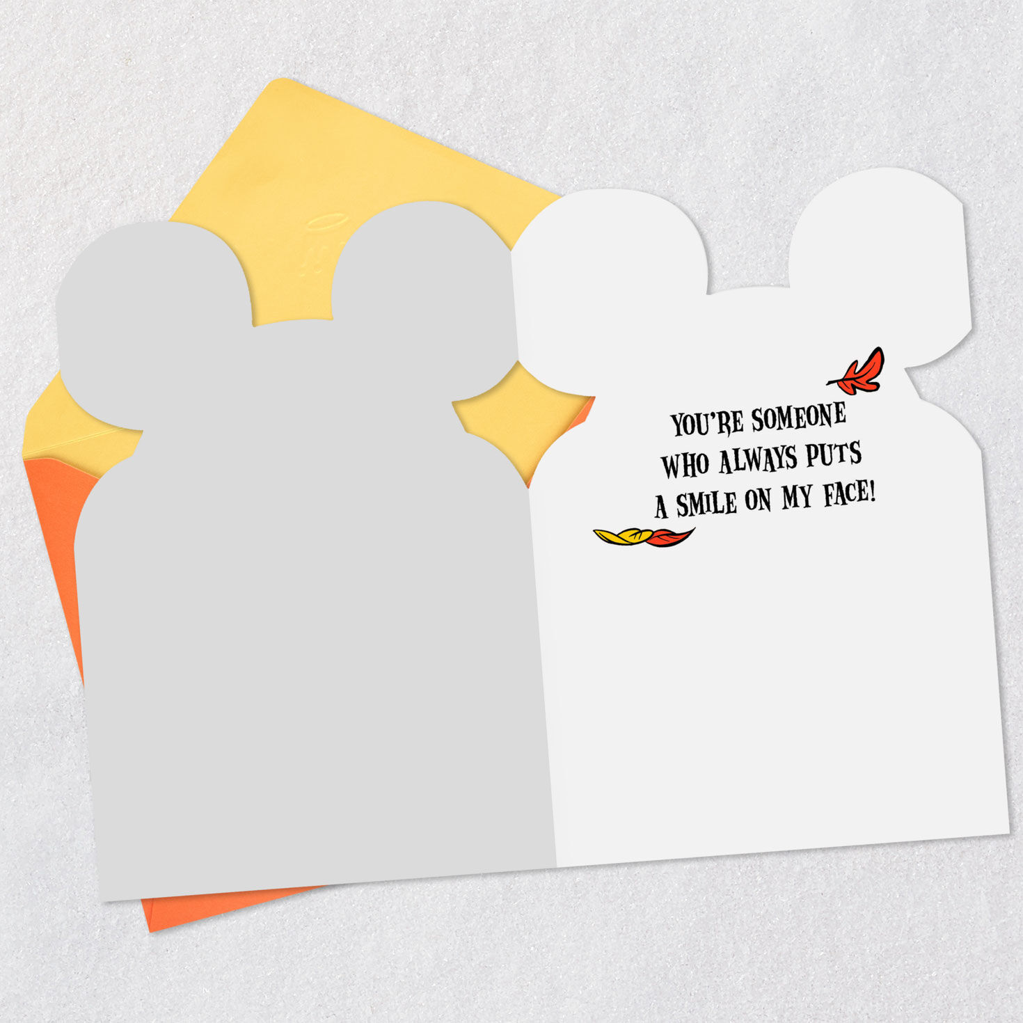 Disney Mickey Mouse Jack-o'-Lantern Halloween Card Open card with envelope image number 3