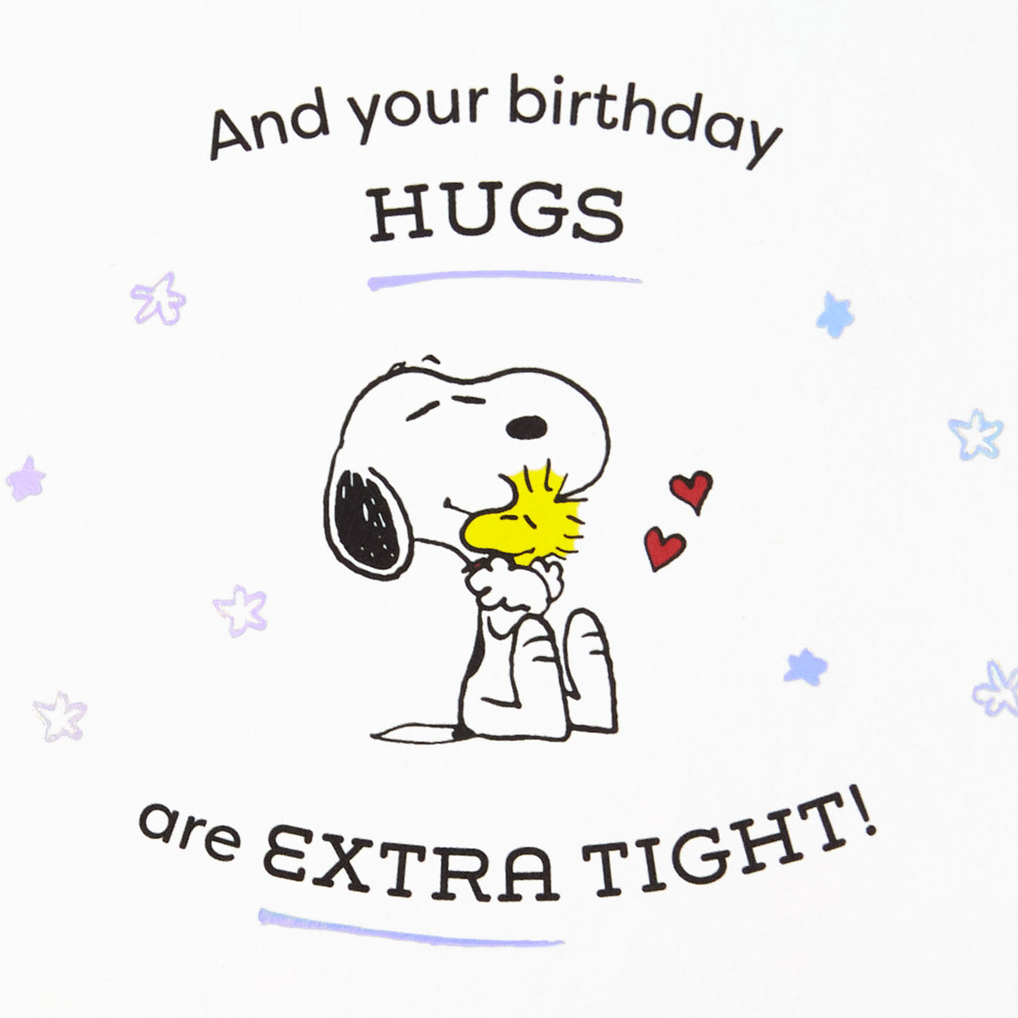 Peanuts® Snoopy Happy Dance Hugs Birthday Card - Greeting