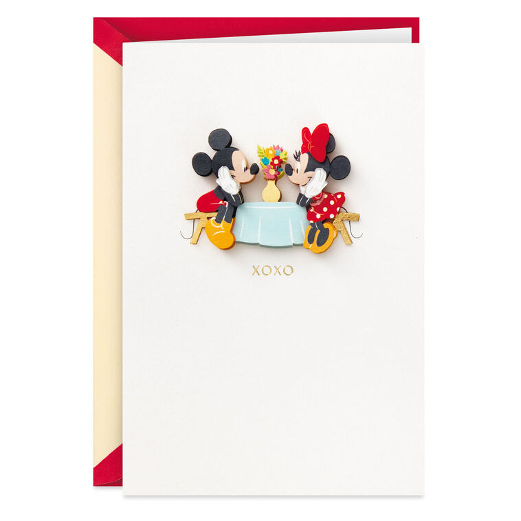 Disney Mickey and Minnie XOXO Blank Love Card