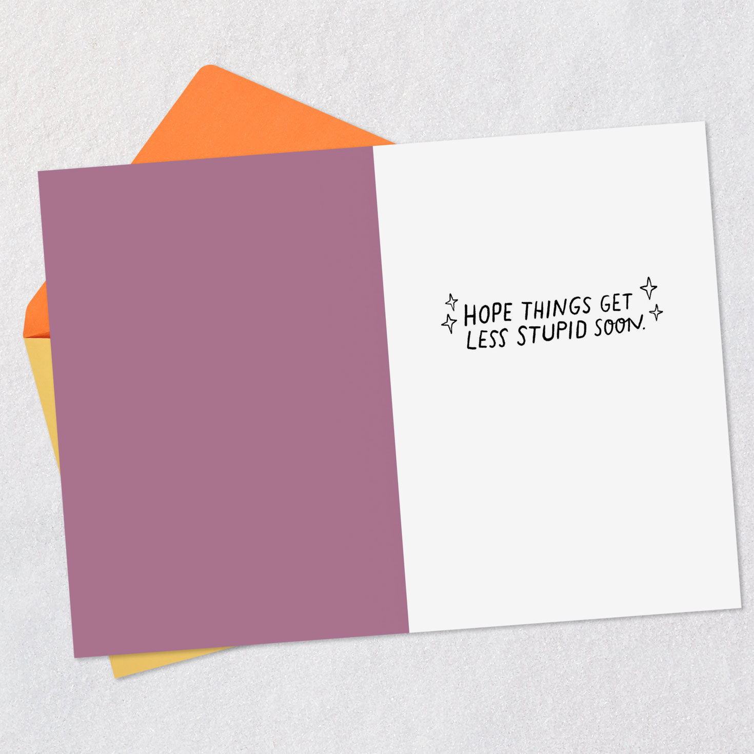Grand Canyon Stupid Unfair Funny Encouragement Card Open card with envelope image number 3