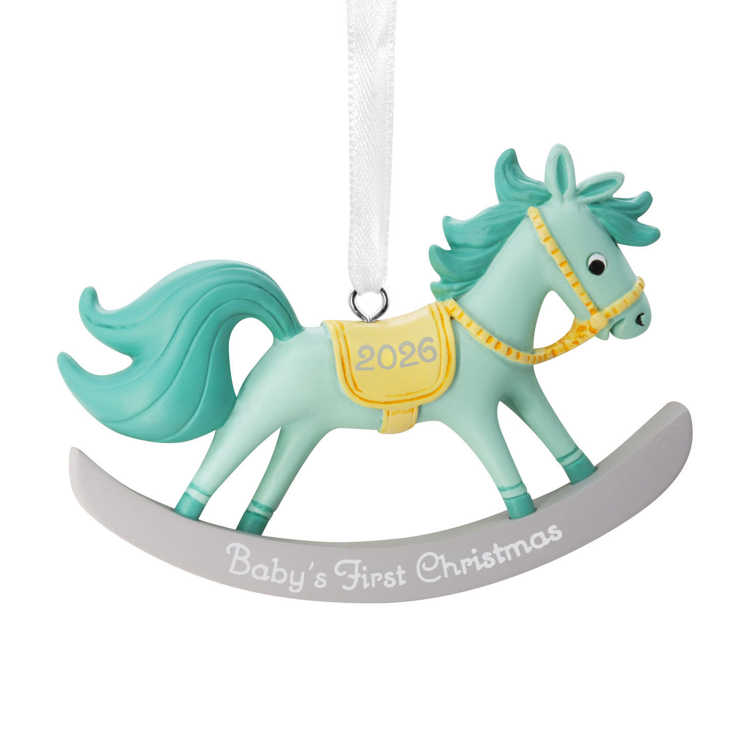Baby Boy's First Christmas Rocking Horse 2026 Hallmark Ornament