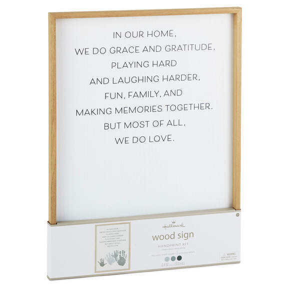 In Our Home We Do Love Wood Sign Family Handprint Kit, , large image number 2