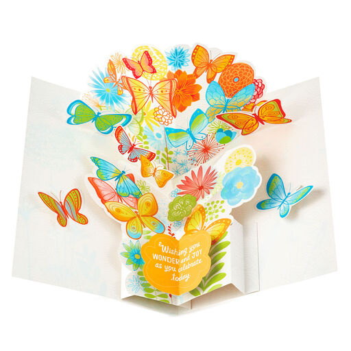 16" Joyful Butterflies Pop-Up Jumbo Birthday Card, 