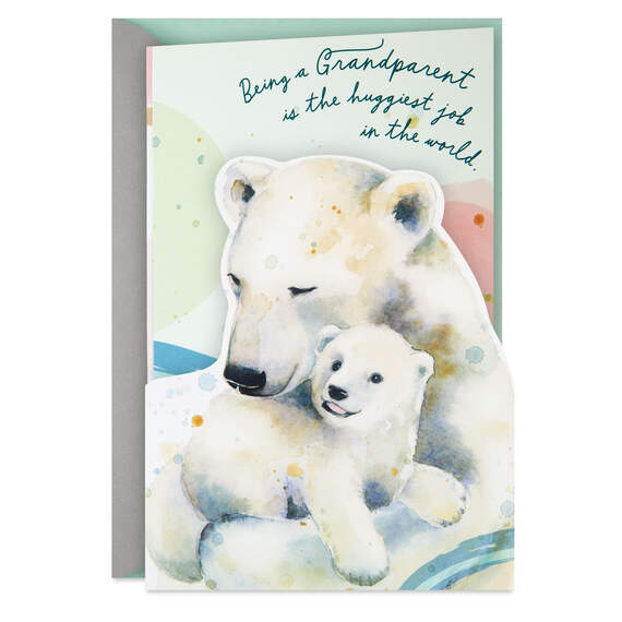 The Huggiest Job in the World New Baby Card for Grandparents