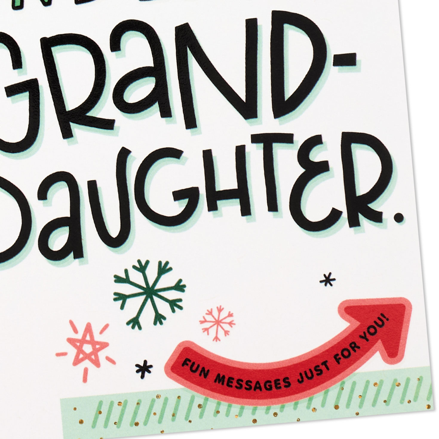 Penguin Fill in Blank Granddaughter Christmas Card Card Front Detail image number 8