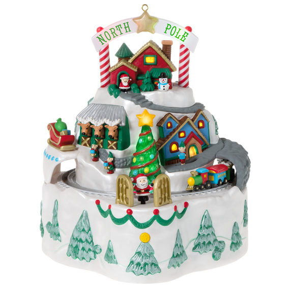 North Pole Village Musical Ornament With Light and Motion, , large image number 7