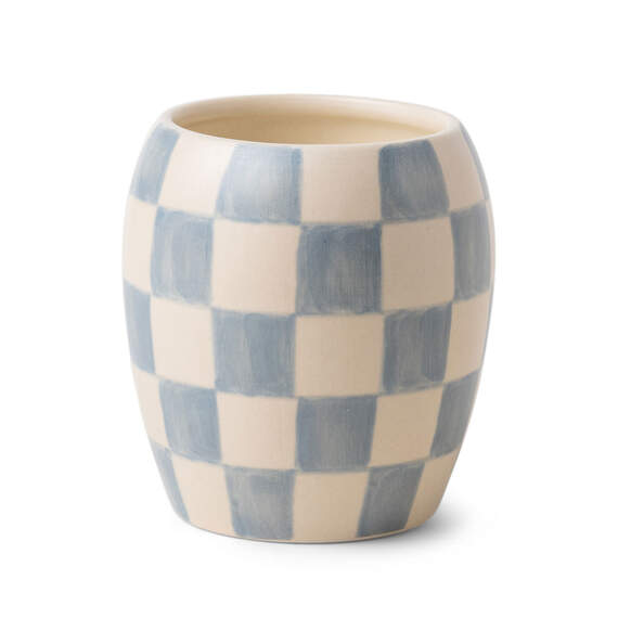 Paddywax Checkmate Cotton & Teak Ceramic Jar Candle, 11 oz., , large image number 1