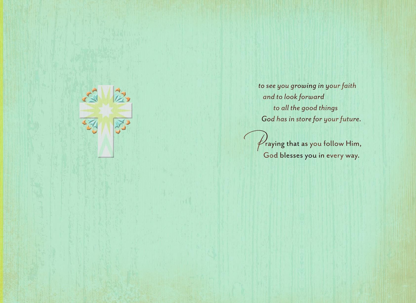 Three Crosses Confirmation Card for Nephew