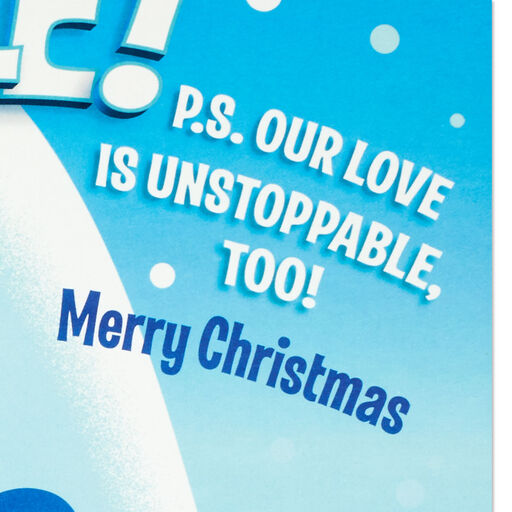 Unstoppable Fun and Love Pop-Up Christmas Card for Grandson, 