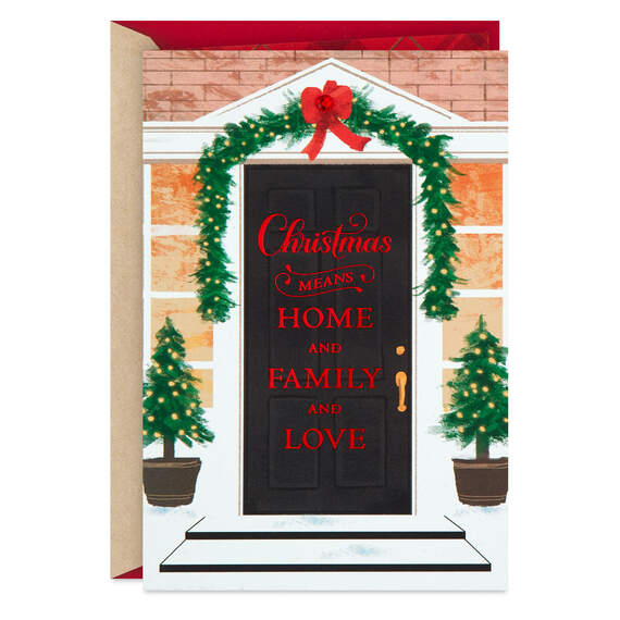 Home, Family and Love Christmas Card for Parents, , large image number 1