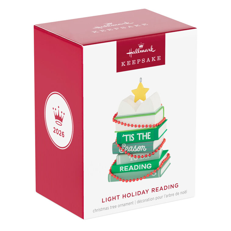 Hallmark Book Stack Light Holiday Reading Ornament - Keepsake Ornaments | Hallmark