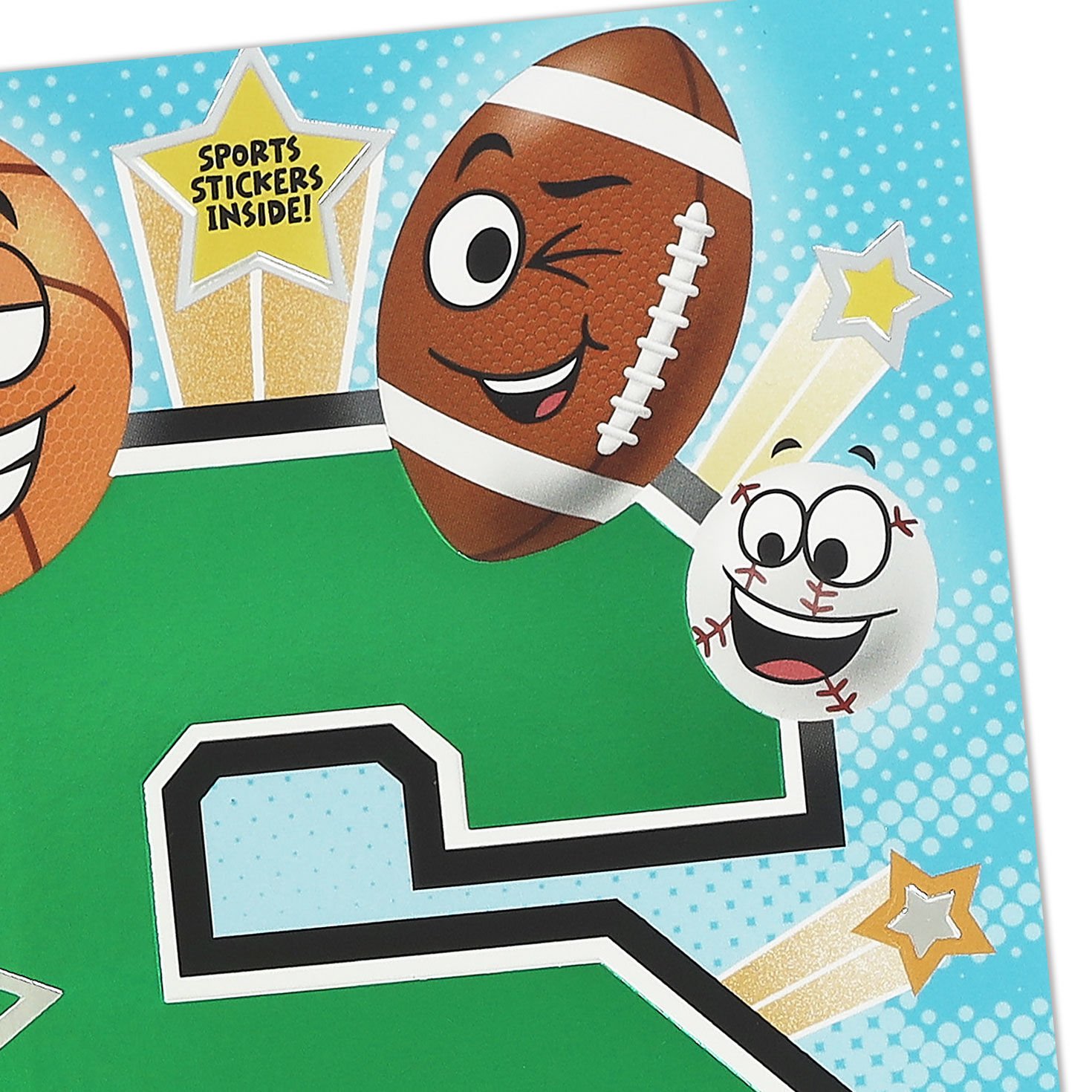 Baseball, Football, Basketball and Soccer Ball 6th Birthday Card Card Front Detail image number 4