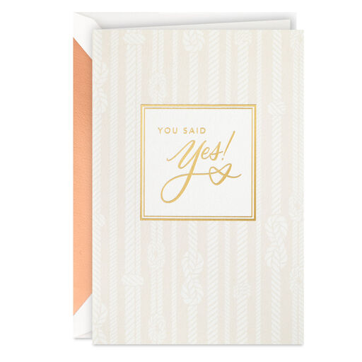 You Said Yes! Engagement Card, 