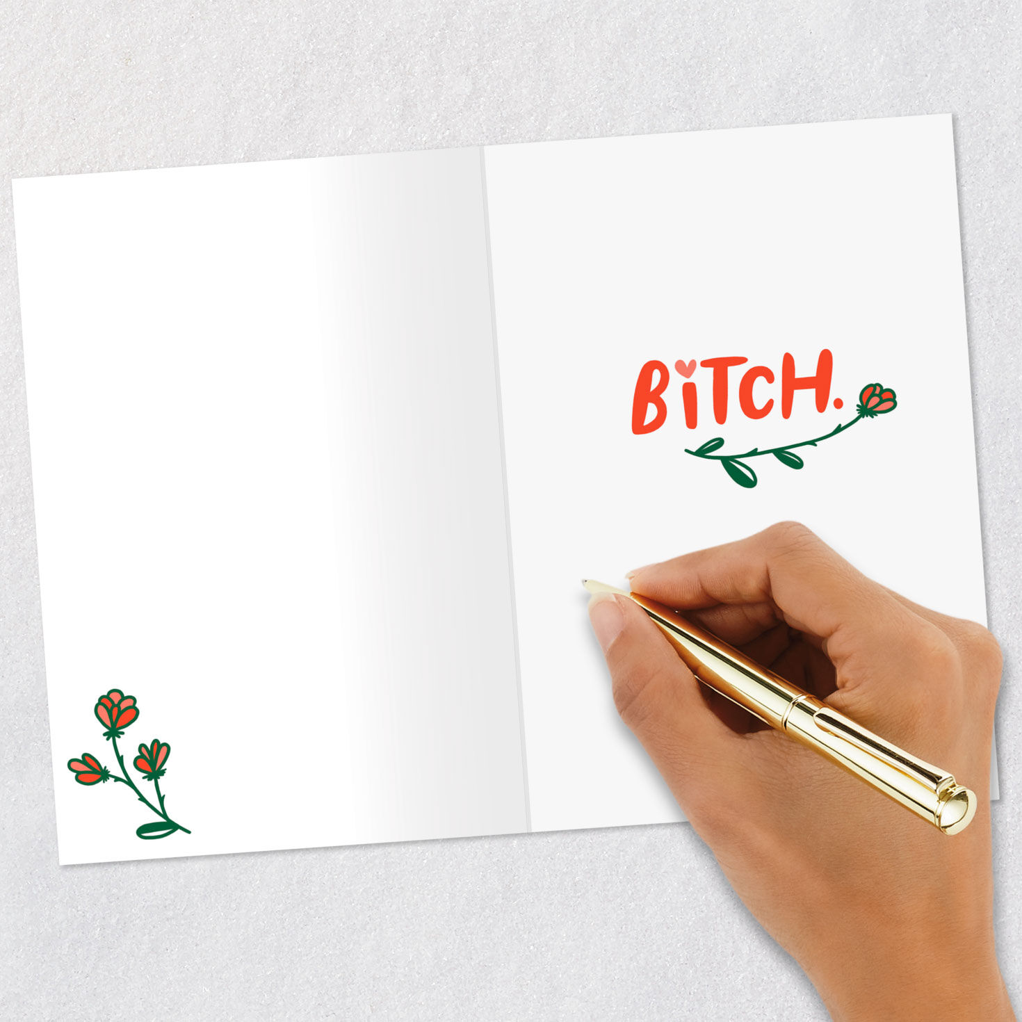 Beautiful Bitch Flowers Funny Birthday Card for Her  image number 6