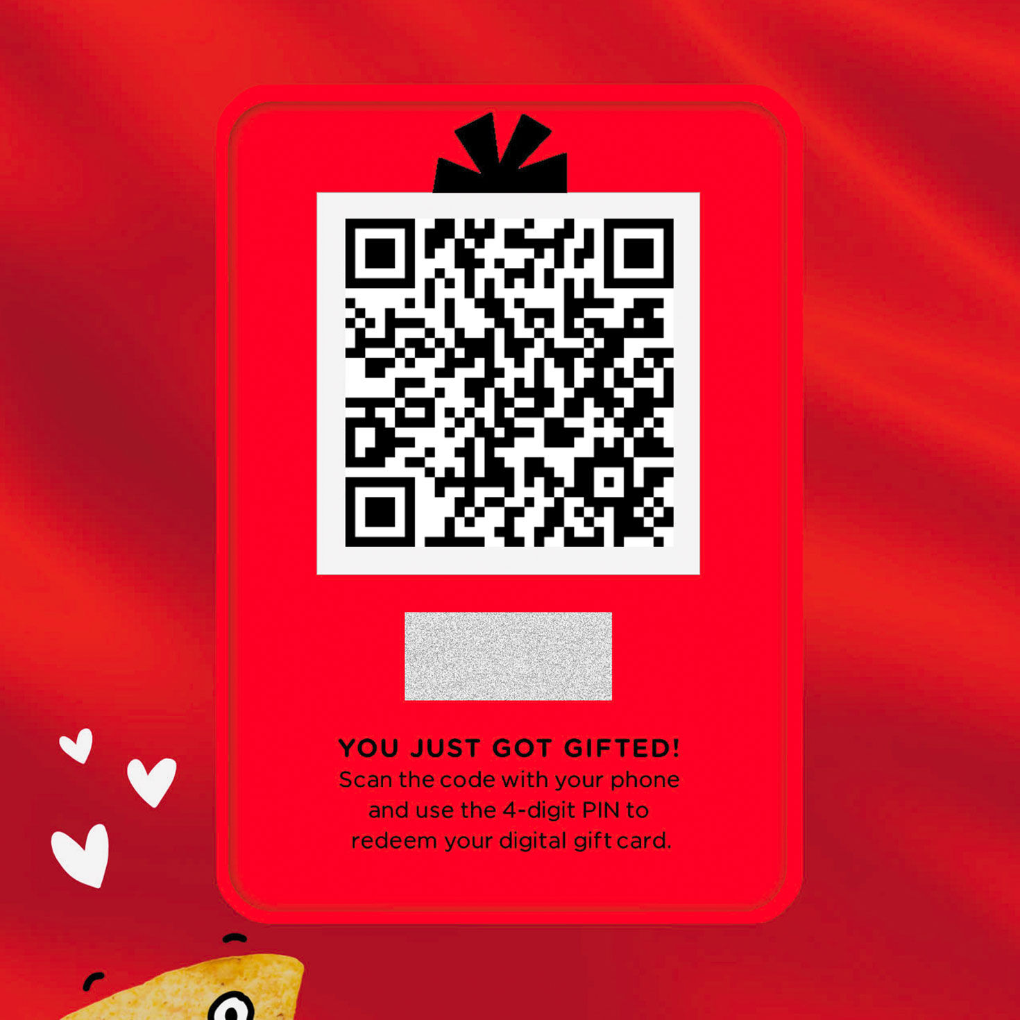 Nacho Queso Pun Funny Valentine's Gift Card Greeting QR code image number 7