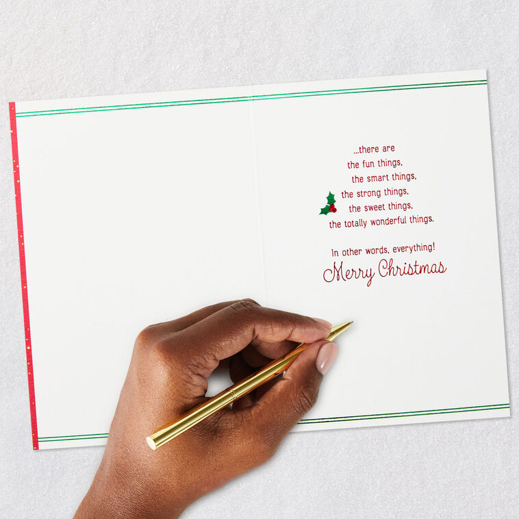 Disney Minnie Mouse With Gifts Daughter Christmas Card Signing card image number 7