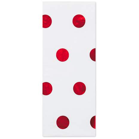 Red Foil Dots Tissue Paper, 4 sheets, , large