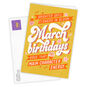 Orange March Birthdays Personalized Birthday Card Card Front with Envelope image number 2