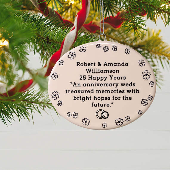 1-Sided Oval Ceramic Personalized Ornament—Text Only, , large image number 2
