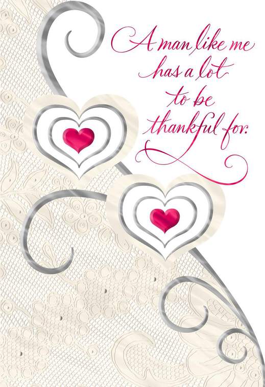 Lace Double Hearts Valentine's Day Card, , large image number 1