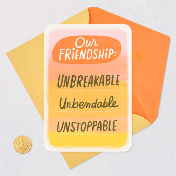 Unbreakable, Unbendable, Unstoppable Friendship Card, , large image number 5
