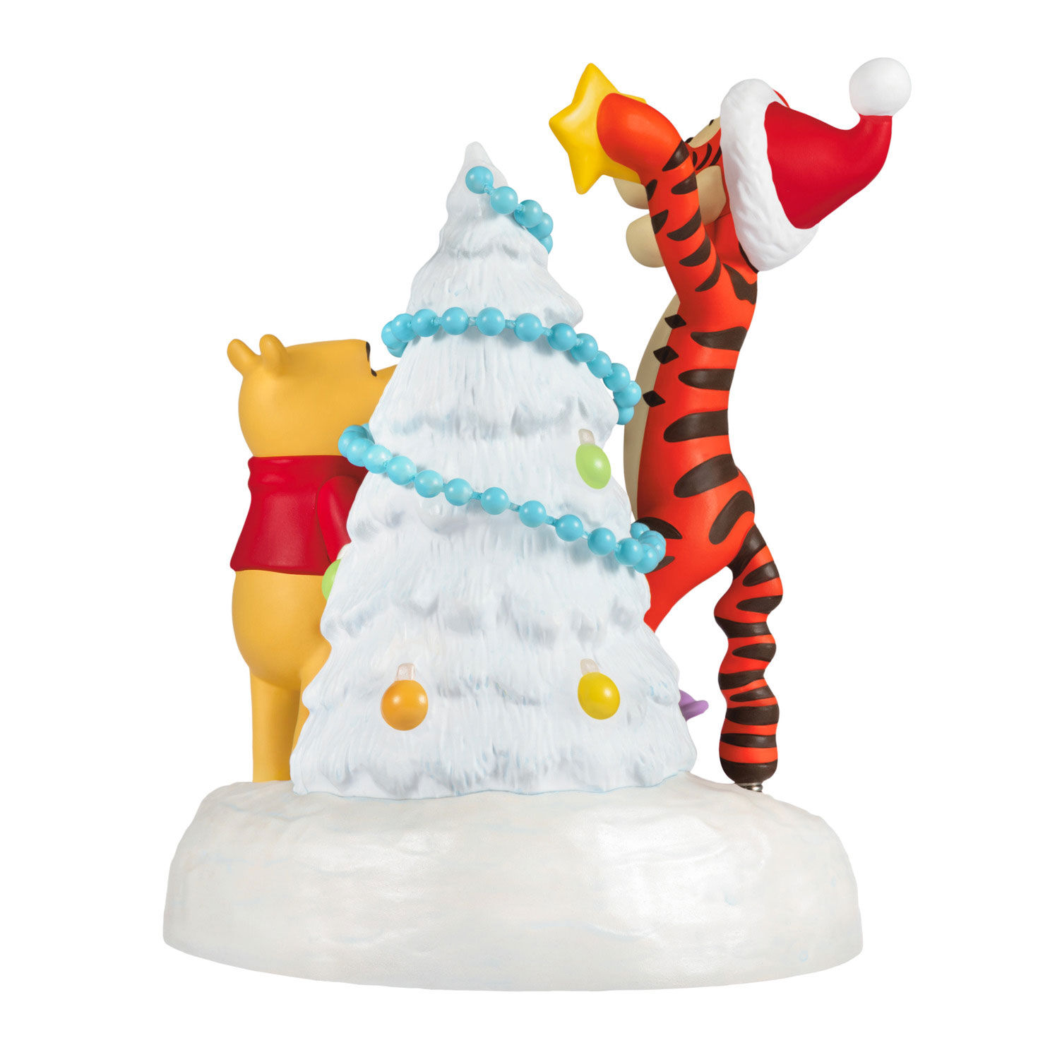 Pooh and Tigger Decorating Tree Keepsake Ornament Back image number 6
