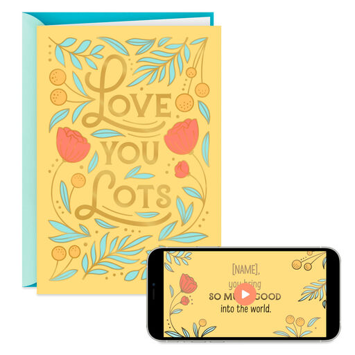 Love You Lots Video Greeting Thinking of You Card, 