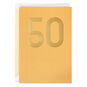 Gold Foil on Tan Signature Fiftieth Birthday Card Card Front image number 1