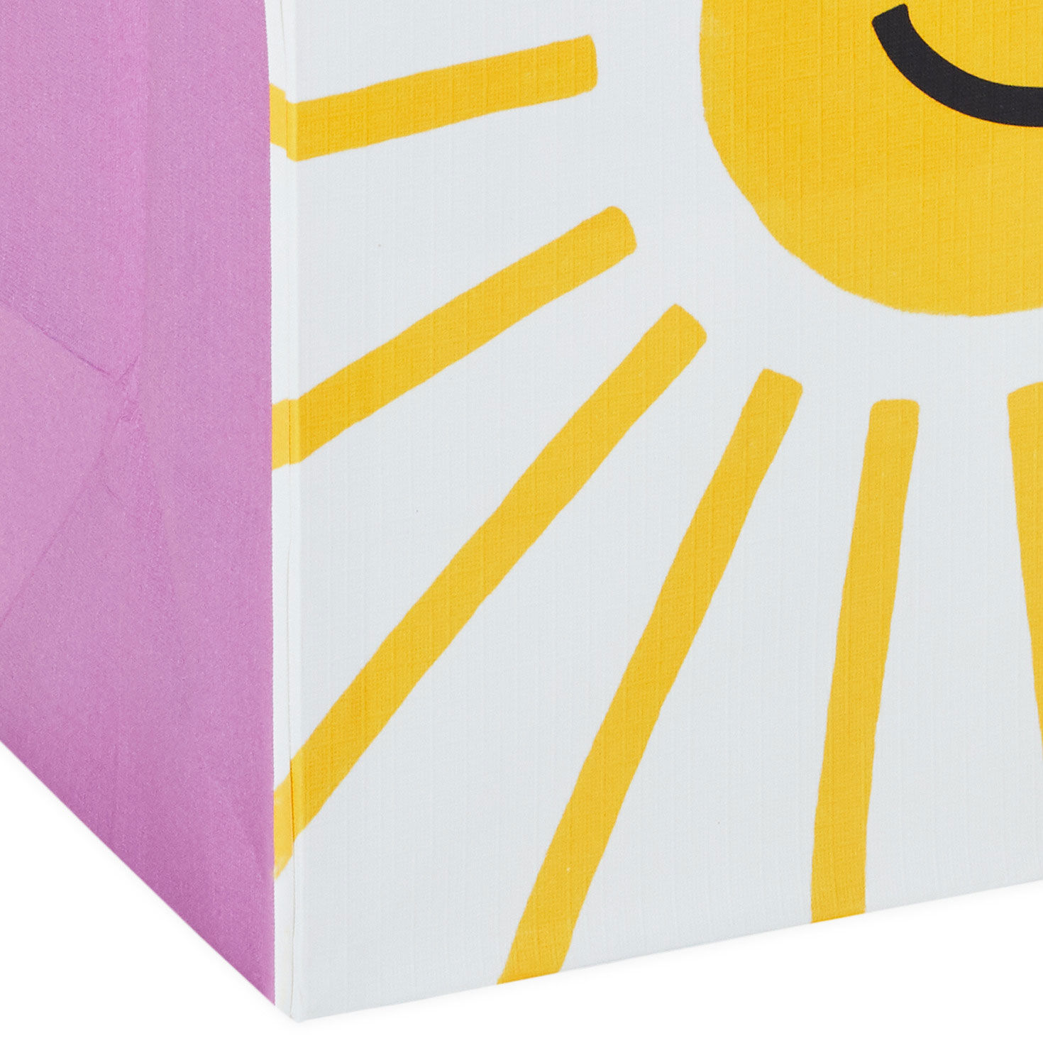 Sunshine Smiles on White Medium Gift Bag Base/Side Detail image number 6