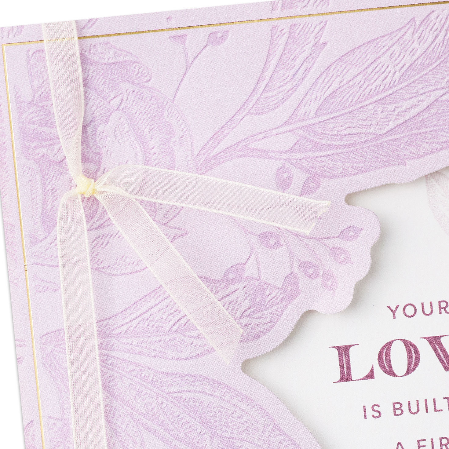 Purple Botanical Anniversary Card for Couple Card Front Detail image number 5