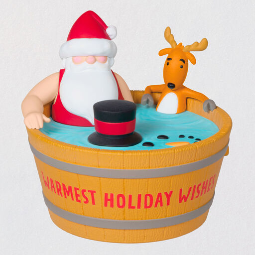 Warmest Holiday Wishes Hot Tub Musical Ornament, 