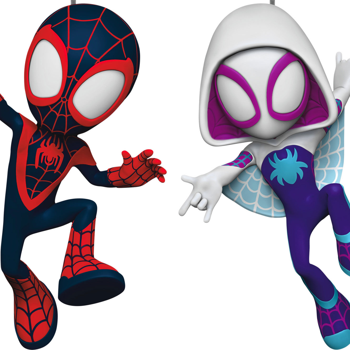 Spidey Friends Spin and Ghost-Spider Ornaments closeup view image number 5