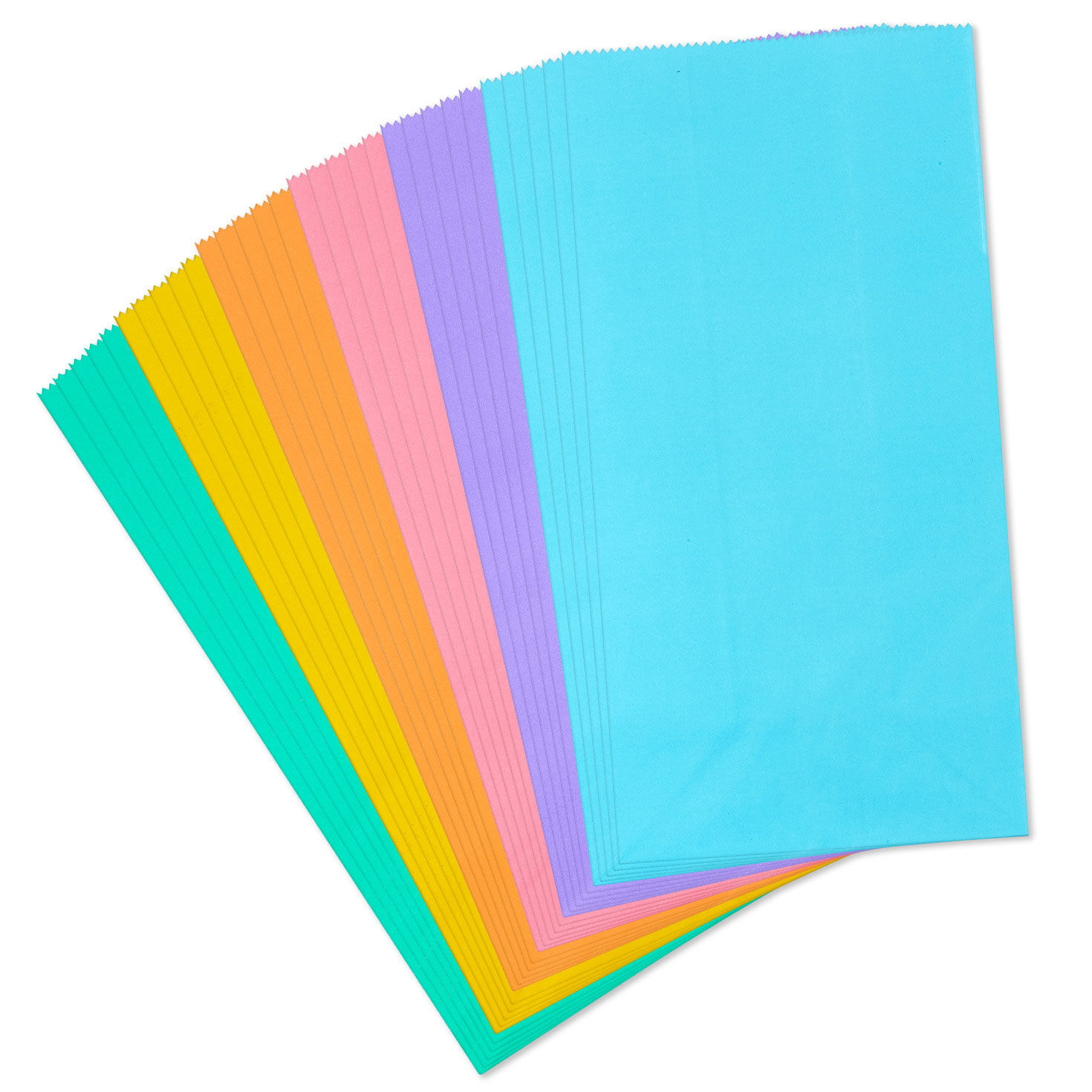 Bulk Pastel Paper Treat Sacks in 6 Colors flat fanned image number 6