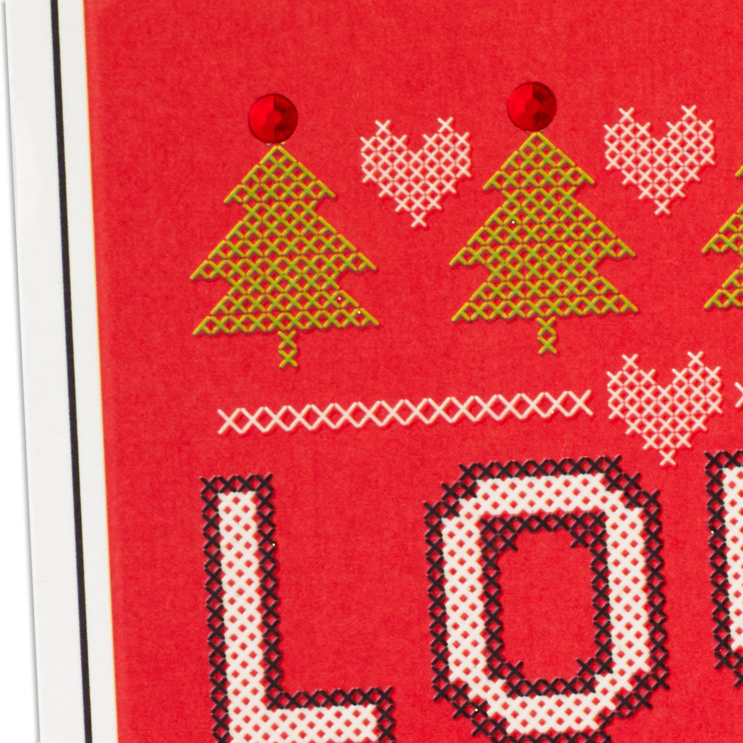 Cross-Stitch Love Christmas Card Card Front Detail image number 5