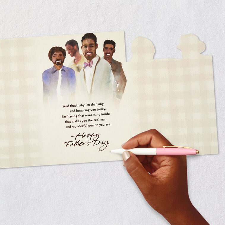 Black Men Watercolor Portraits Father's Day Card Signing card image number 7