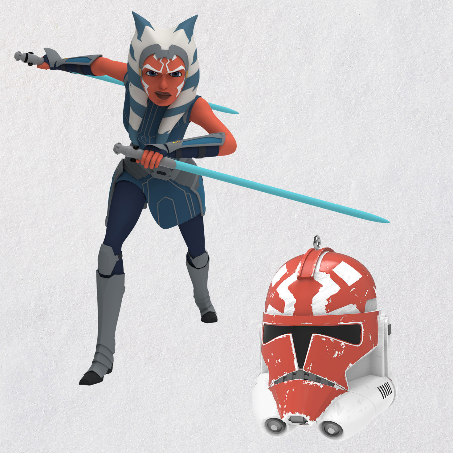 Star Wars The Clone Wars Ahsoka Tano And 332nd Company Helmet Ornaments Set Of 2 Keepsake Ornaments Hallmark