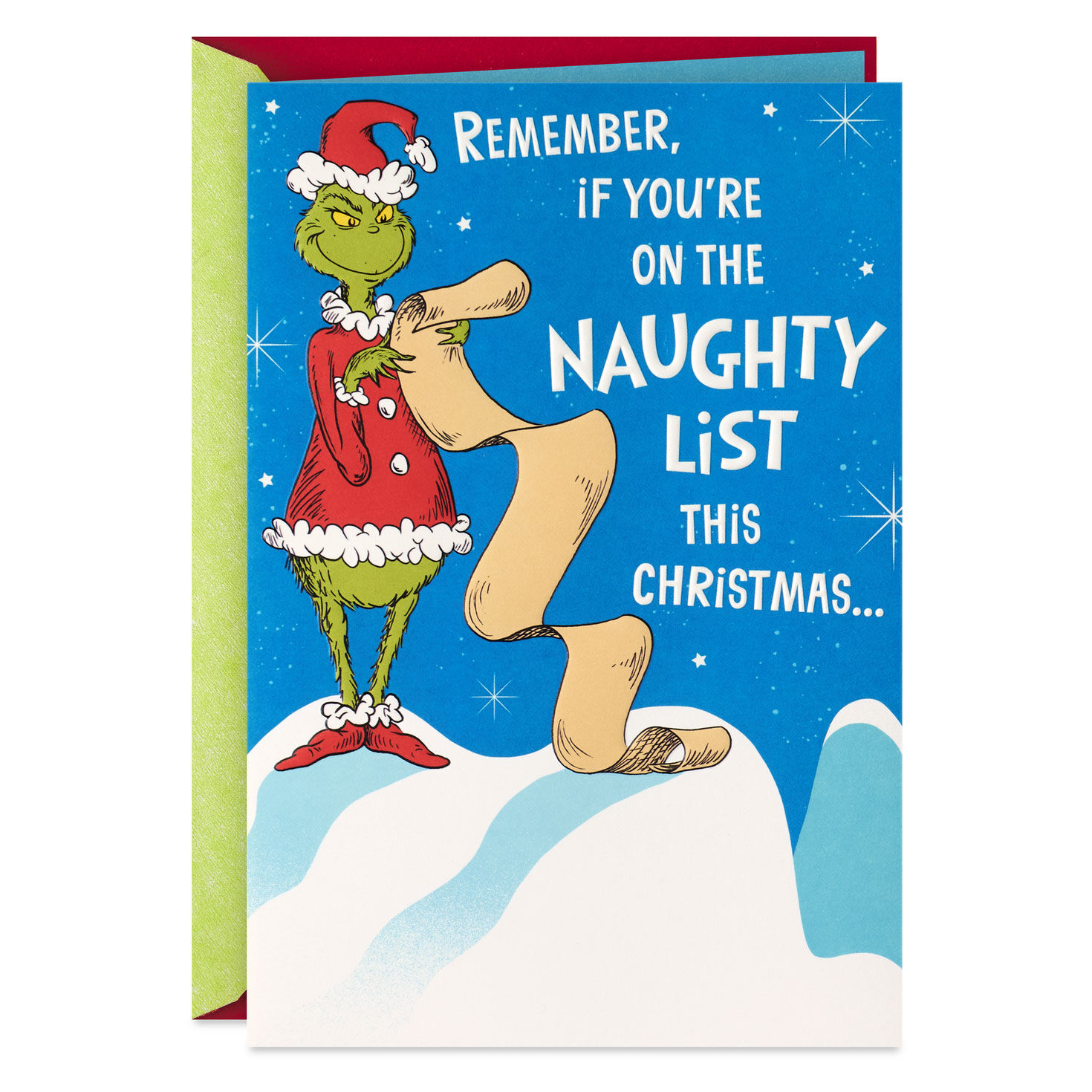 Dr. Seuss's How the Grinch Stole Christmas!™ Grinch-Approved Naughty List Funny Pop-Up Christmas Card