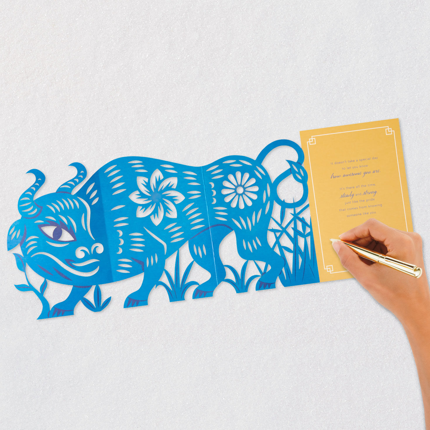 You Are Awesome Year of the Ox Birthday Card, , large image number 7