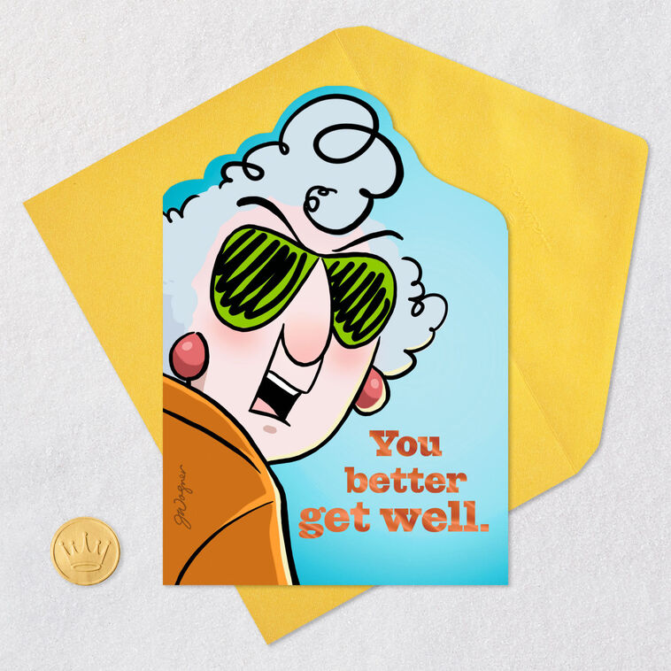Maxine Crabby Wisdom Funny Get Well Card  image number 5
