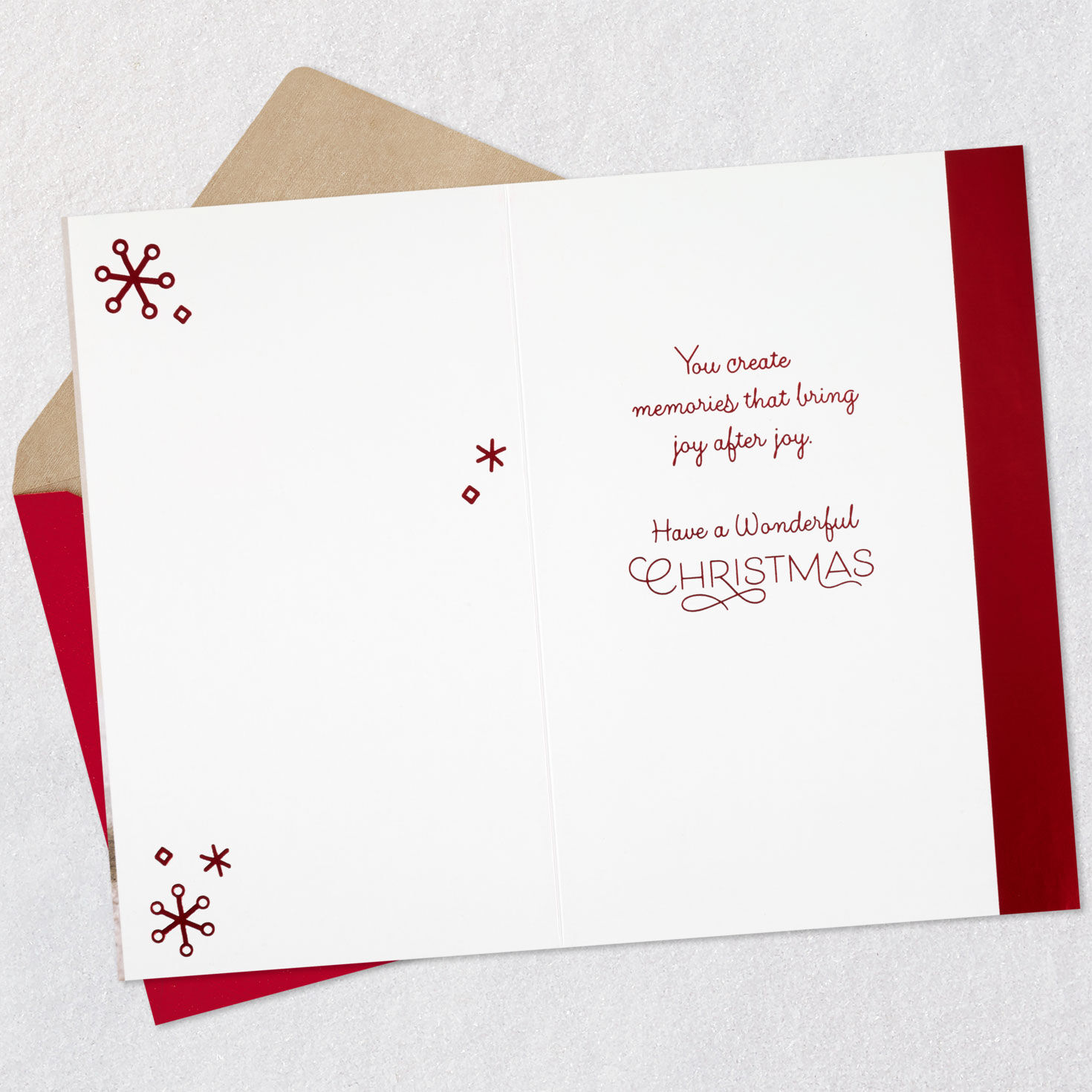 Gingerbread House Christmas Card for Daughter and Family Open card with envelope image number 3