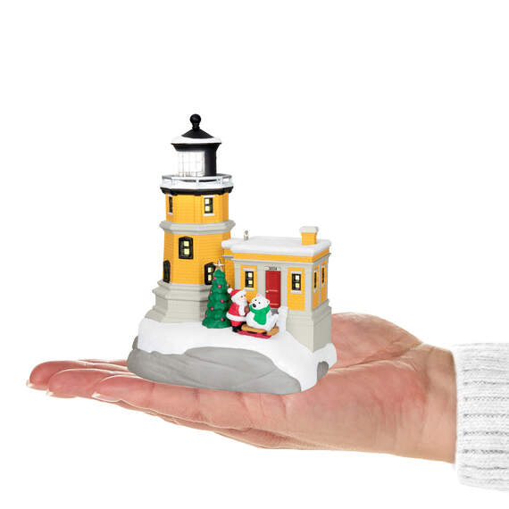 Holiday Lighthouse 2024 Ornament With Light, , large image number 4