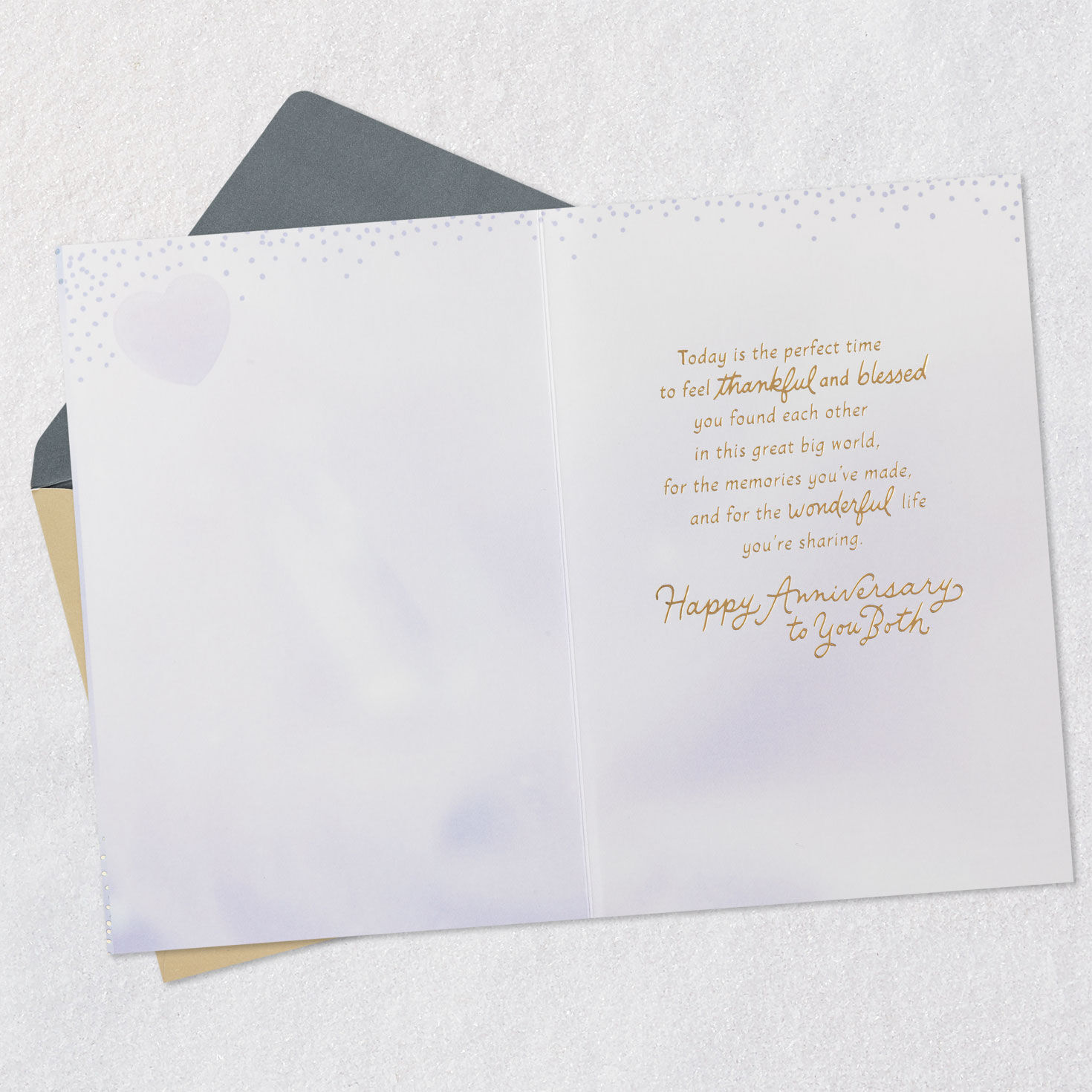 Heart on Purple Anniversary Card for Couple  image number 3