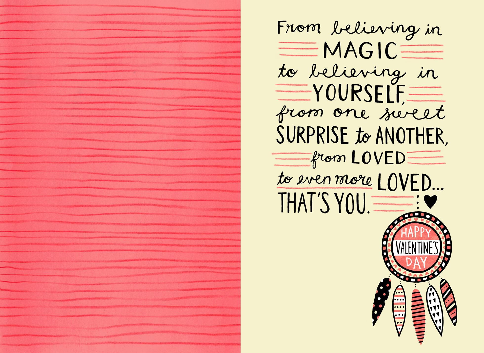 Dream Catcher Valentine's Day Card for Daughter