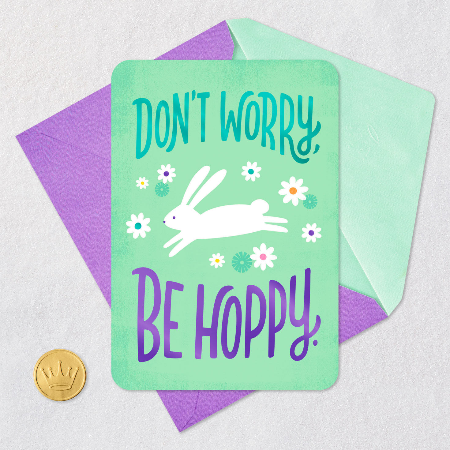Don't Worry, Be Hoppy Easter Card, , large image number 5